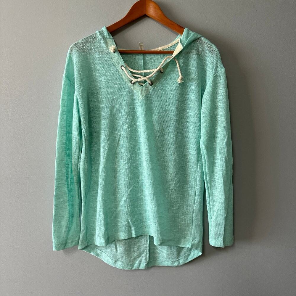 Womens Size M Sea Green Beach Vibes Shirt
